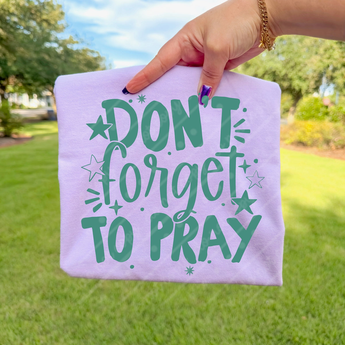Don’t forget to pray (teal) (scarlow) DTF transfer