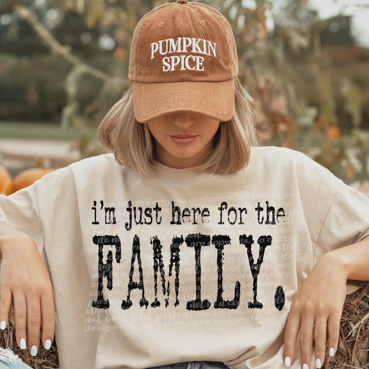 Here for the Family black font (TTD) DTF transfer