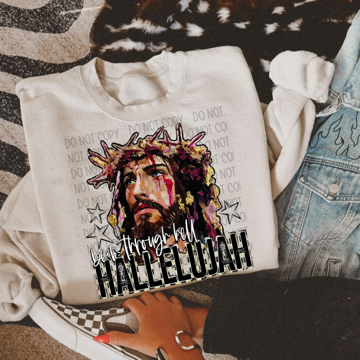 Been through hell hallelujah (SWD) 93309 DTF transfer