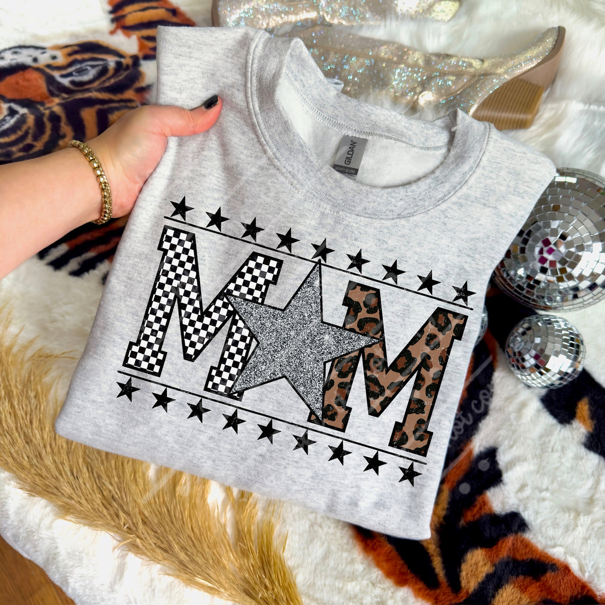 Mom Silver star (scarlow) DTF Transfer