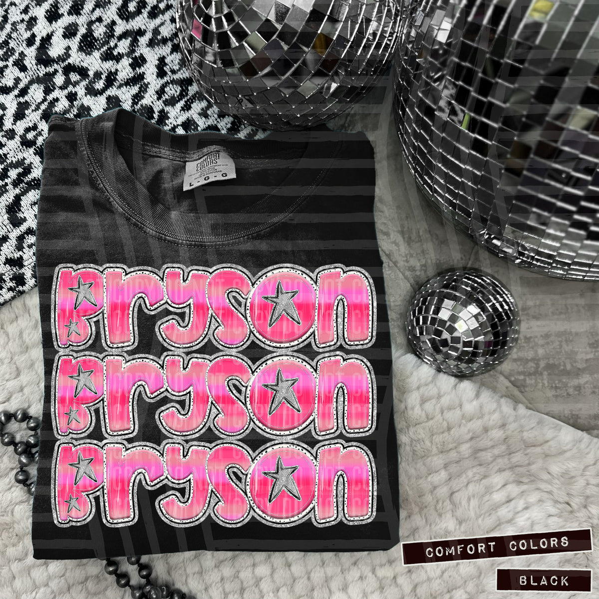 Bryson Pink Stacked (Caplinger) 101909 DTF transfer