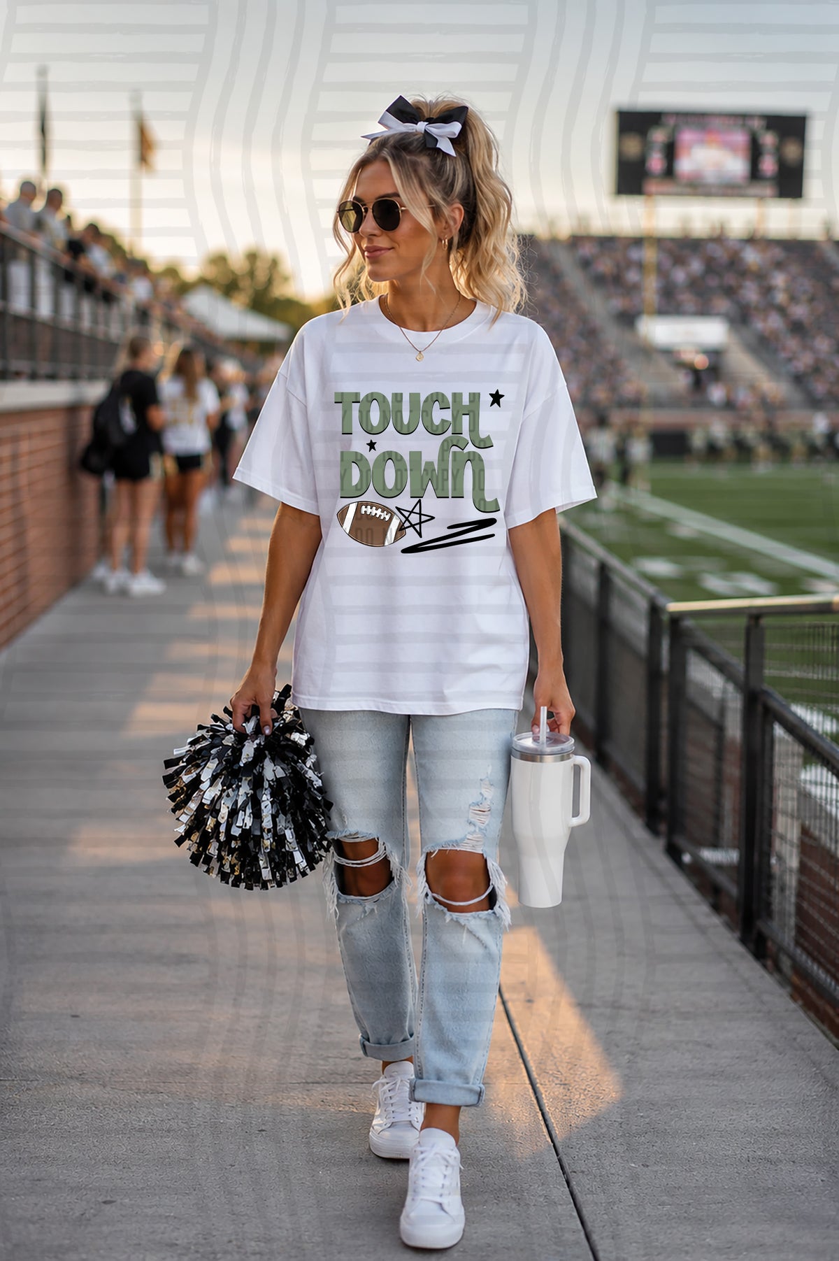 Touchdown sage with stars (caplinger) DTF Transfer