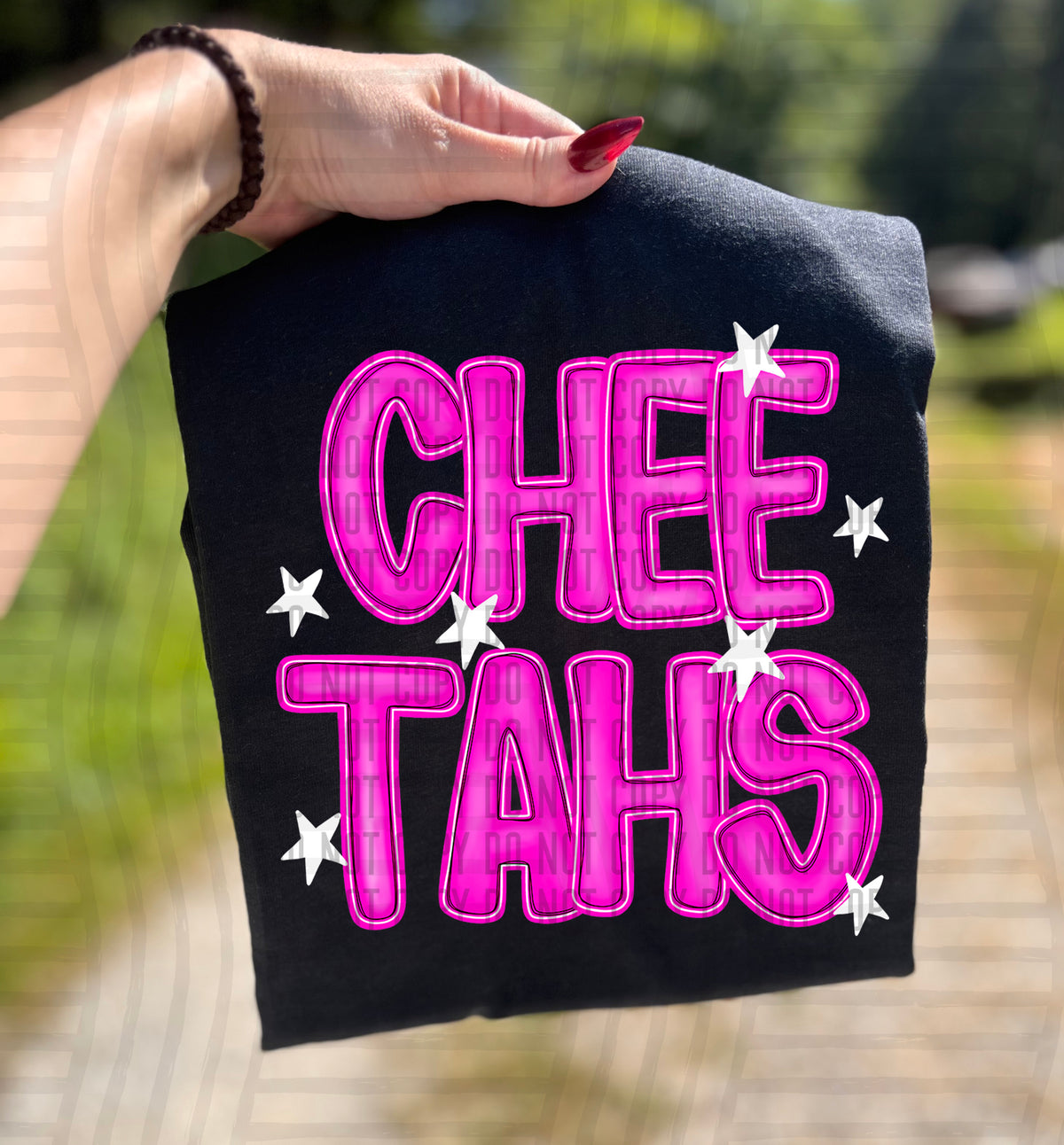 Cheetahs Pink And Preppy Split 112870 DTF transfer