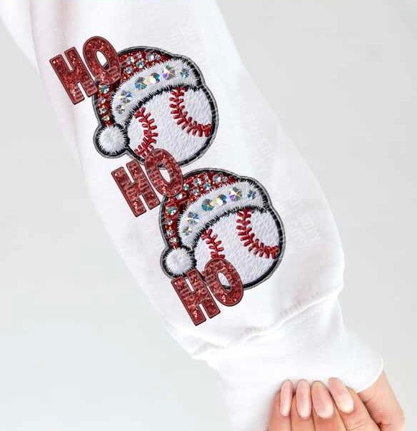 Ho ho ho baseball sleeve 62711 DTF transfer