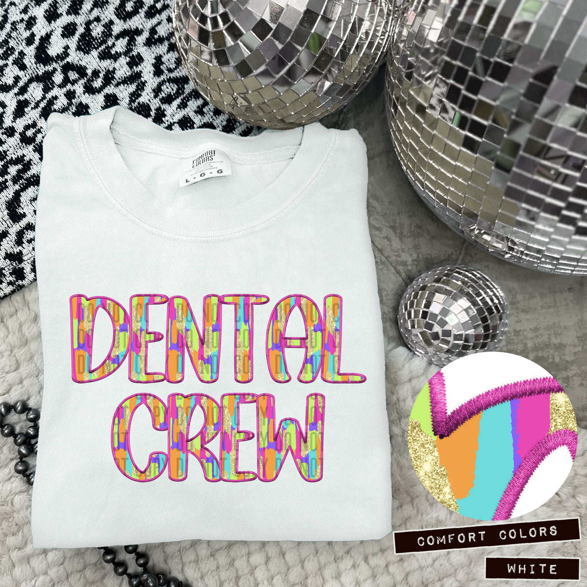 Dental Crew Juneberry Brushstrokes (Caplinger) DTF transfer