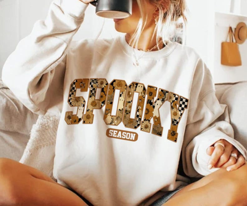 Spooky season checkered background with ghosts 109802 DTF transferh