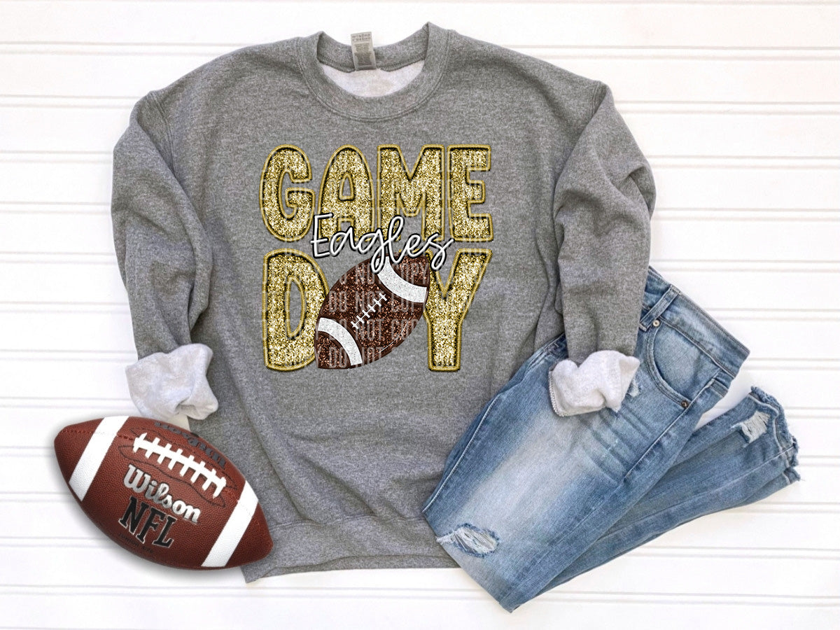 Game day eagles GOLD (Caplinger) DTF transfer