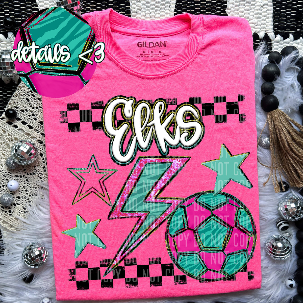 Elks Rainbow Soccer (Caplinger) 97383 DTF transfer