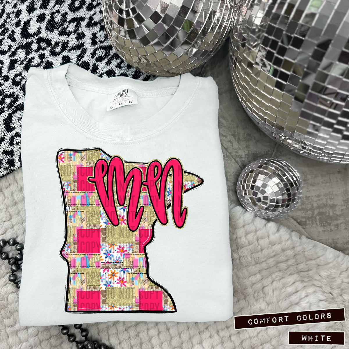 Pink Patch states DTF transfers