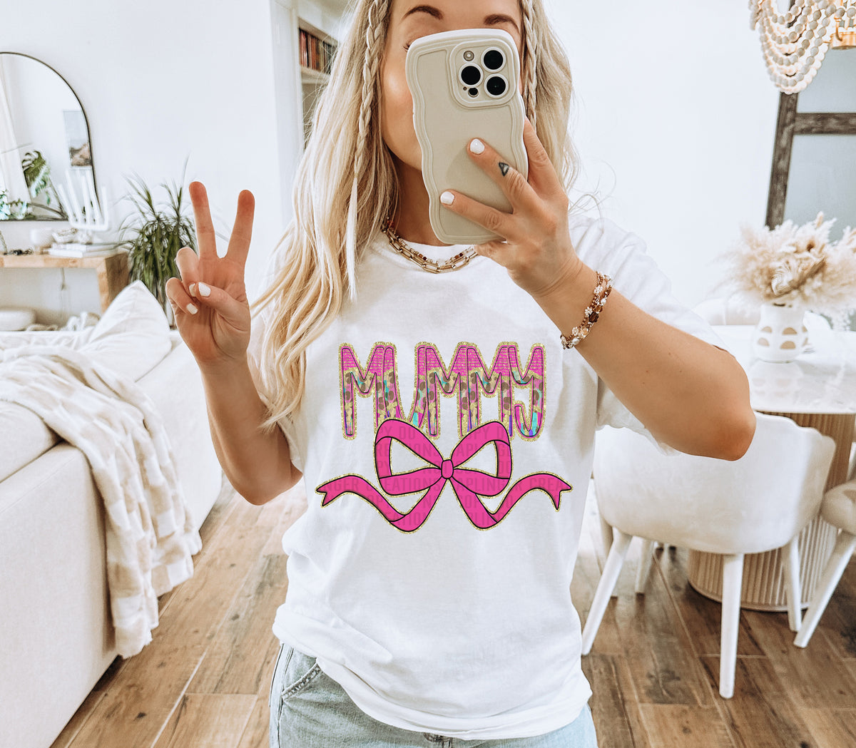 Leopard Mummy Big Bow (Caplinger) DTF transfer