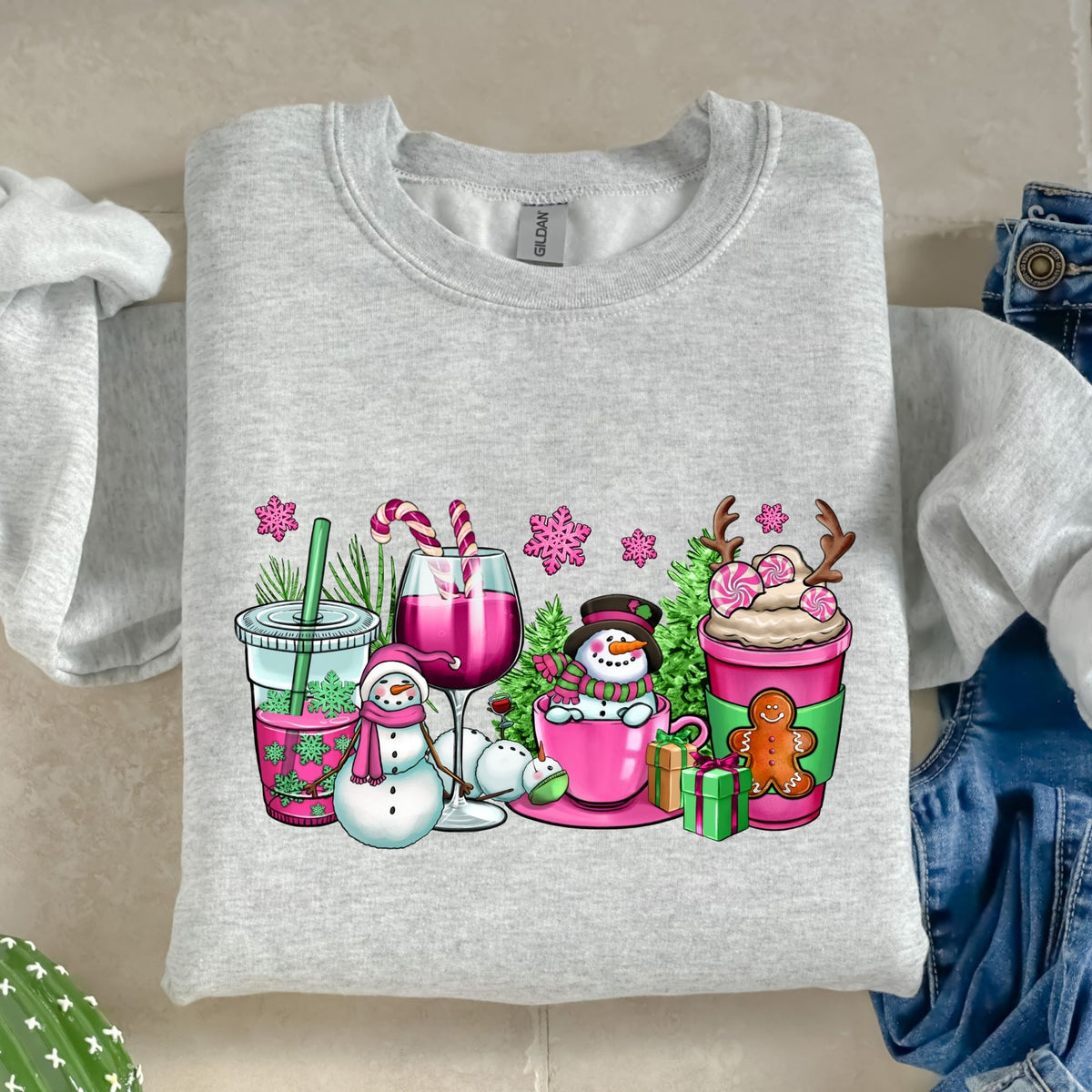 Pink Coffee Cups-38706-DTF transfer