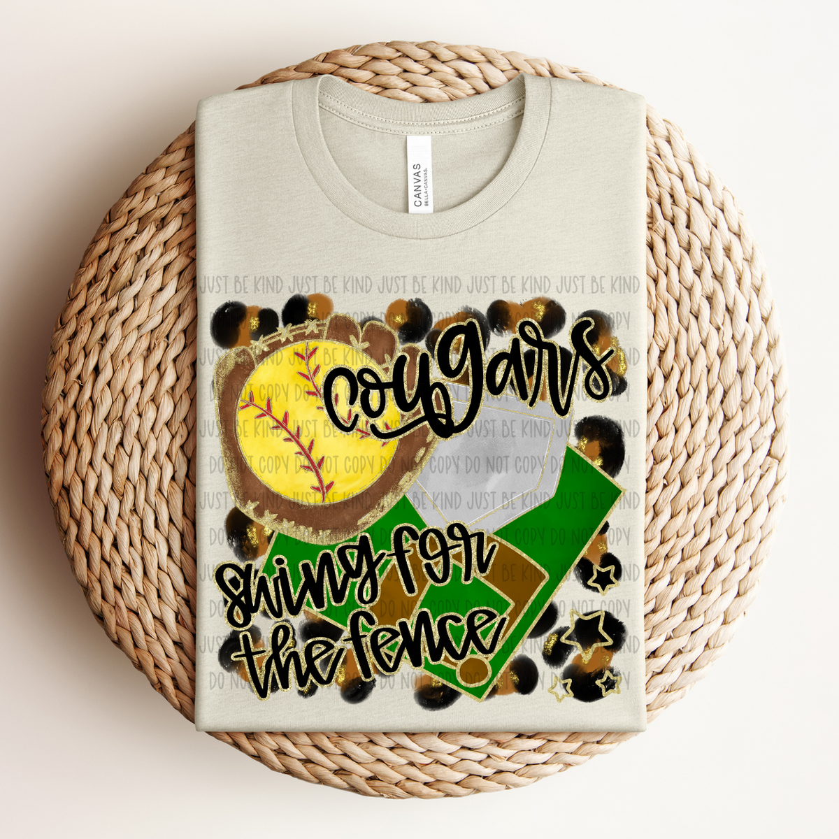 Softball Cougars Swing For The Fence (Caplinger) 83463 DTF Transfer