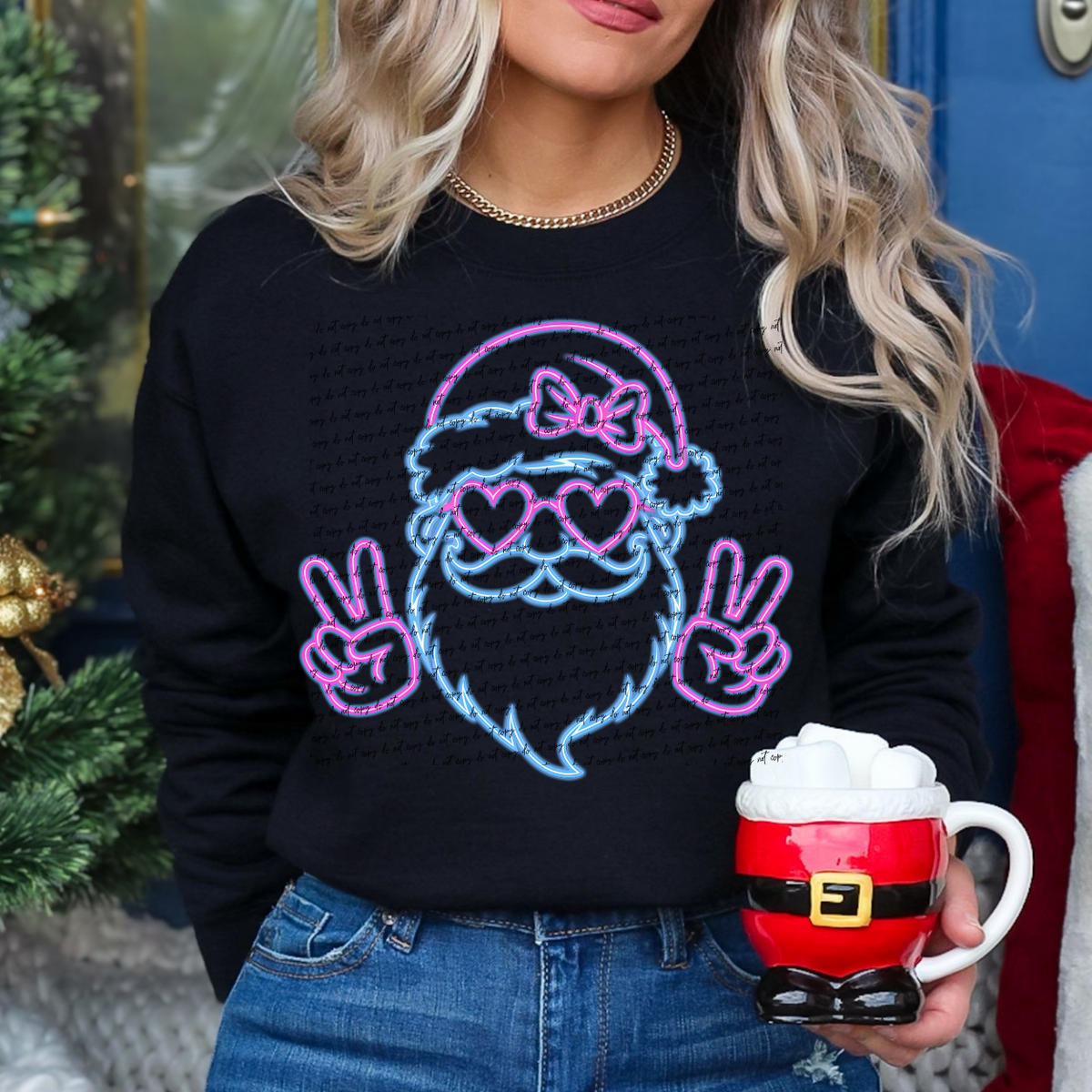 Neon Santa 68529 DTF Transfer
