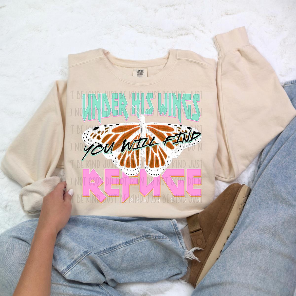 Under His Wings Refuge (LIGHT) (Kayndi) 78988 DTF Transfer
