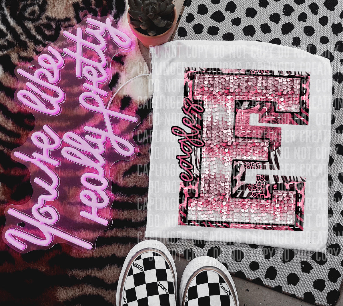 Eagles wild and pink (Caplinger) DTF transfer