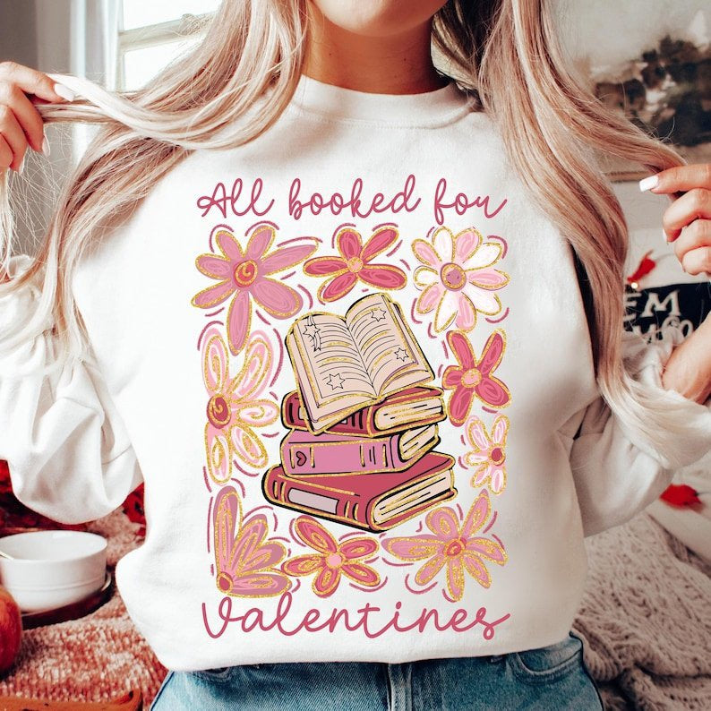 All booked for valentines light florals 77701 DTF transfer
