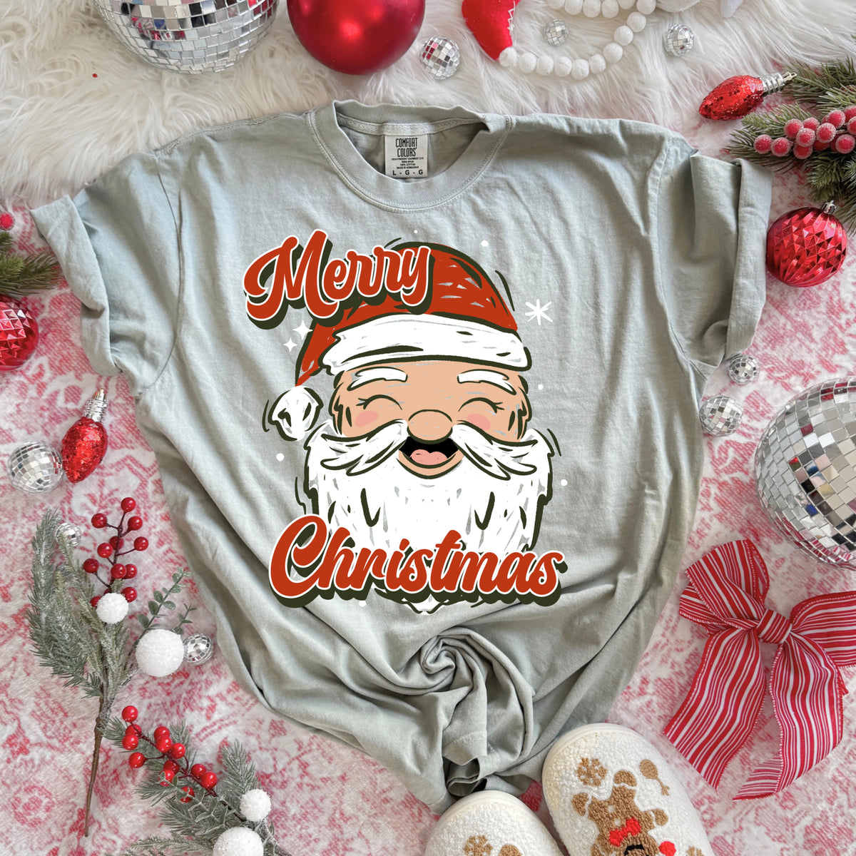 Merry Christmas santa lighter skin tone (csc) DTF Transfer