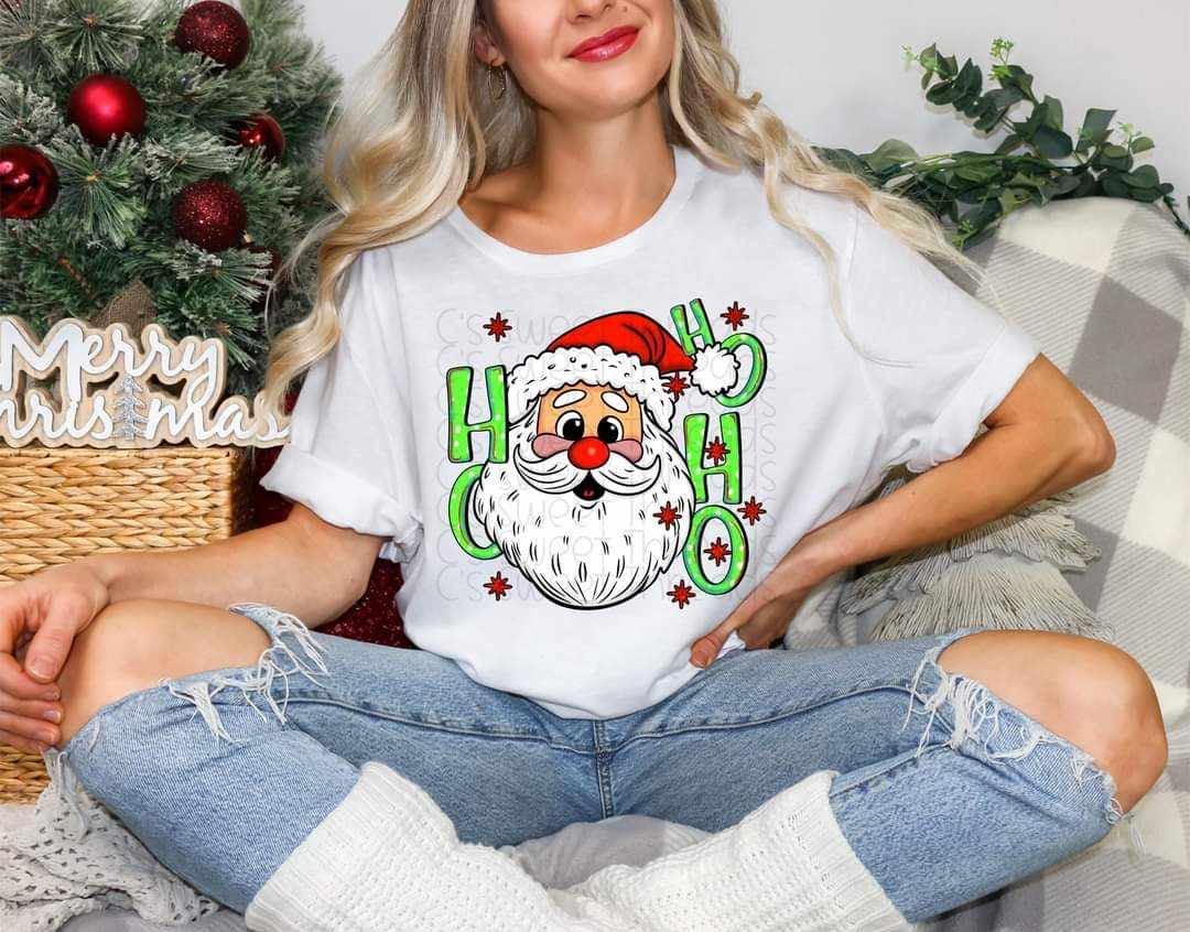 Ho ho ho Green font Santa (C’s) 60909 DTF transfer