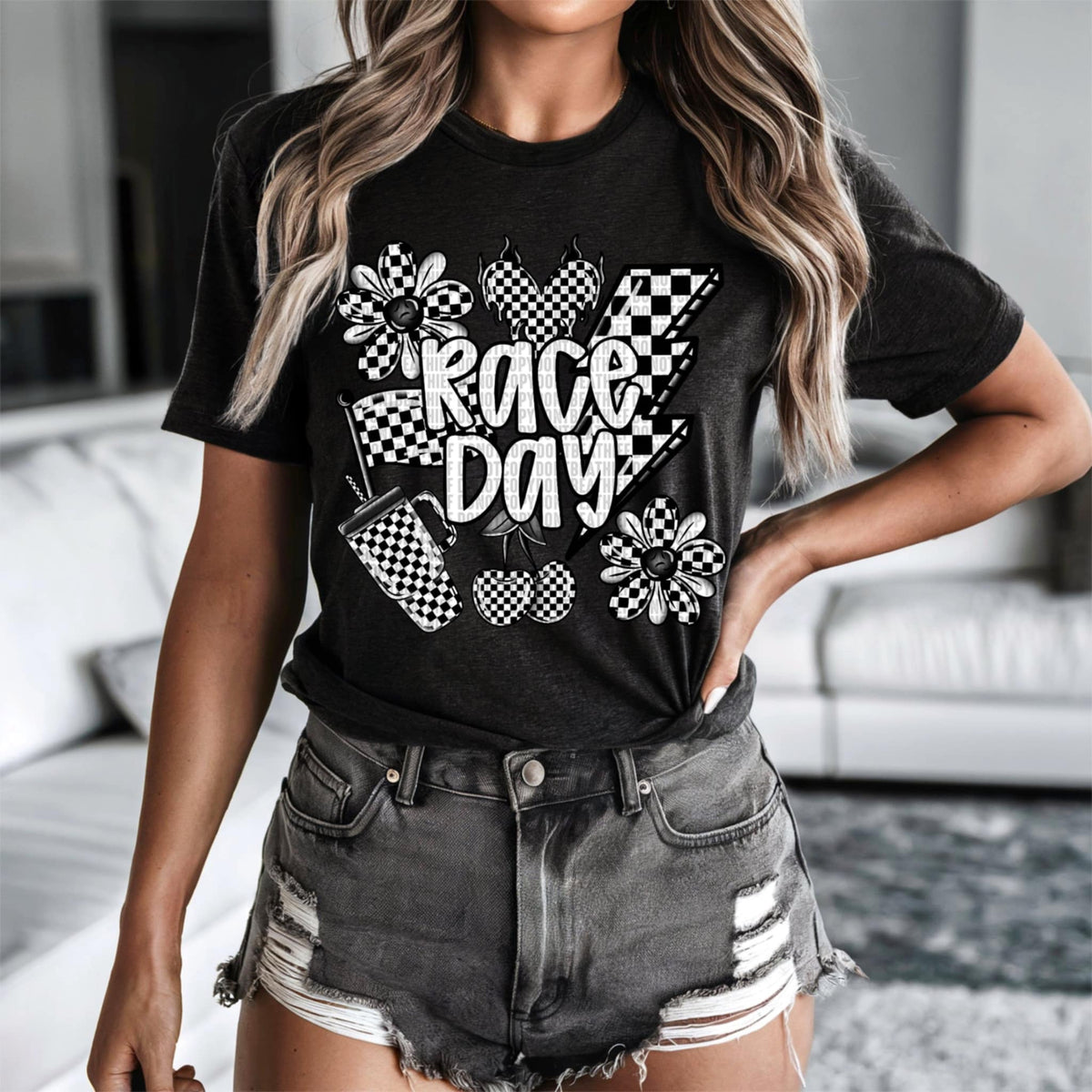 Race day white (SDD) 95653 DTF transfer