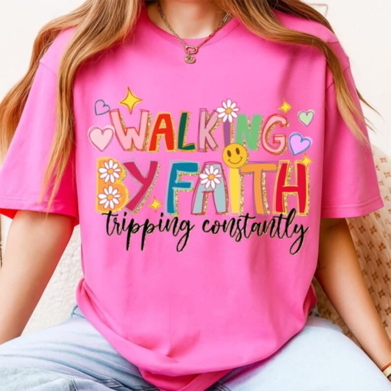 Walking By Faith DTF transfer