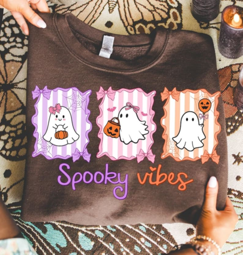 Spooky Vibes Ghost Frames DTF transfers