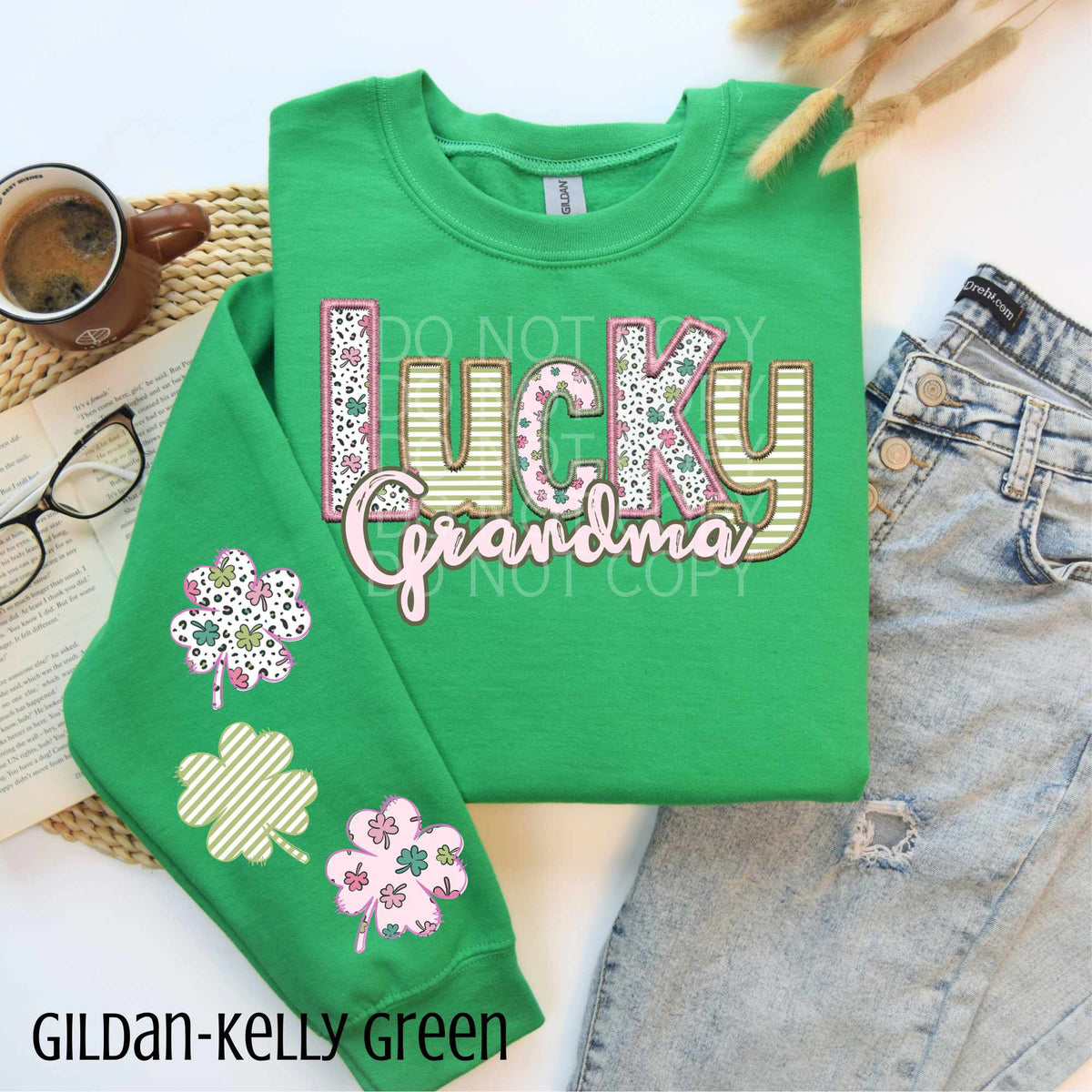 Lucky grandma FRONT (CSG) 82221 DTF transfer