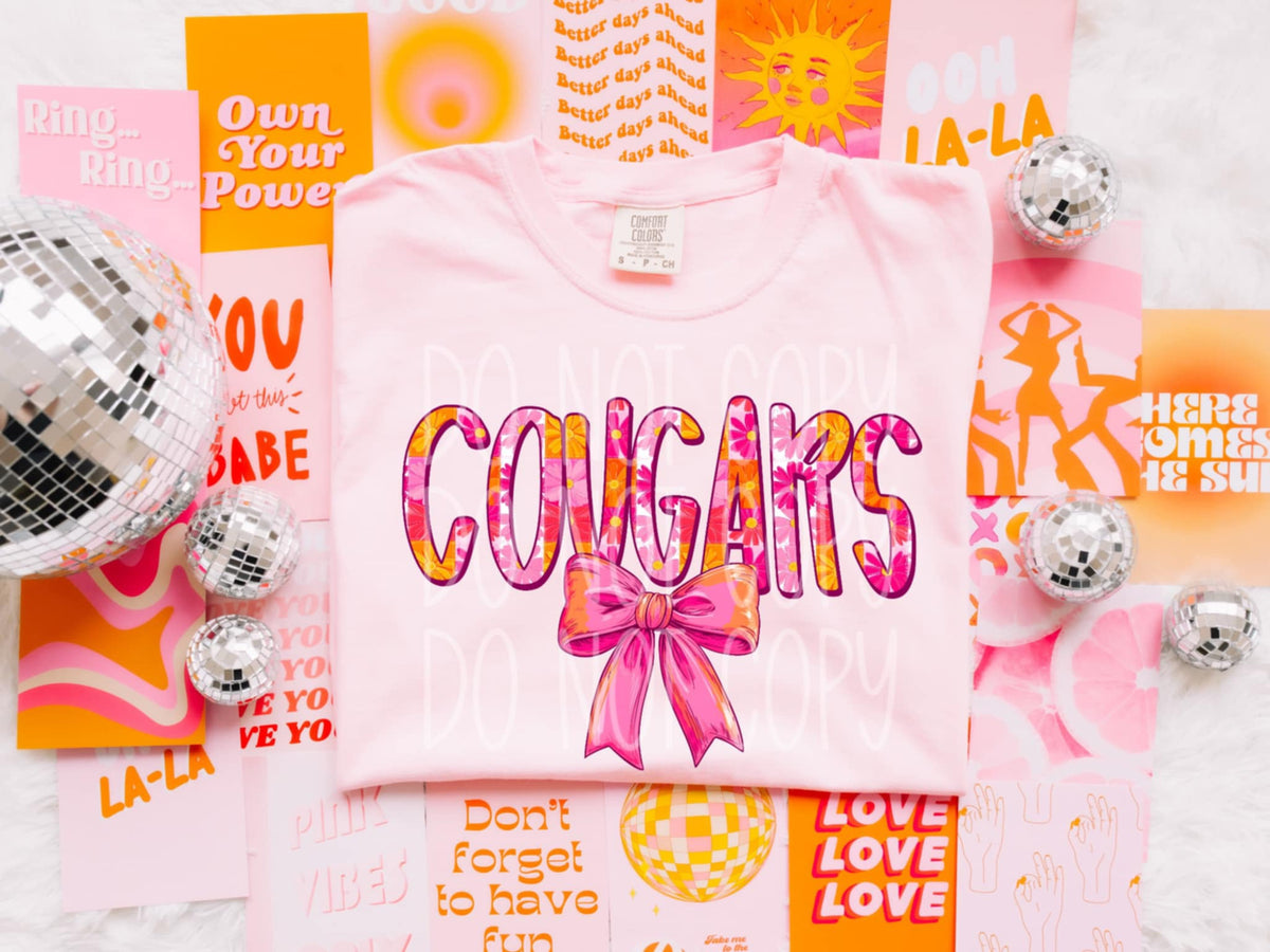 Cougars orange and pink (PH) 96244 DTF transfer