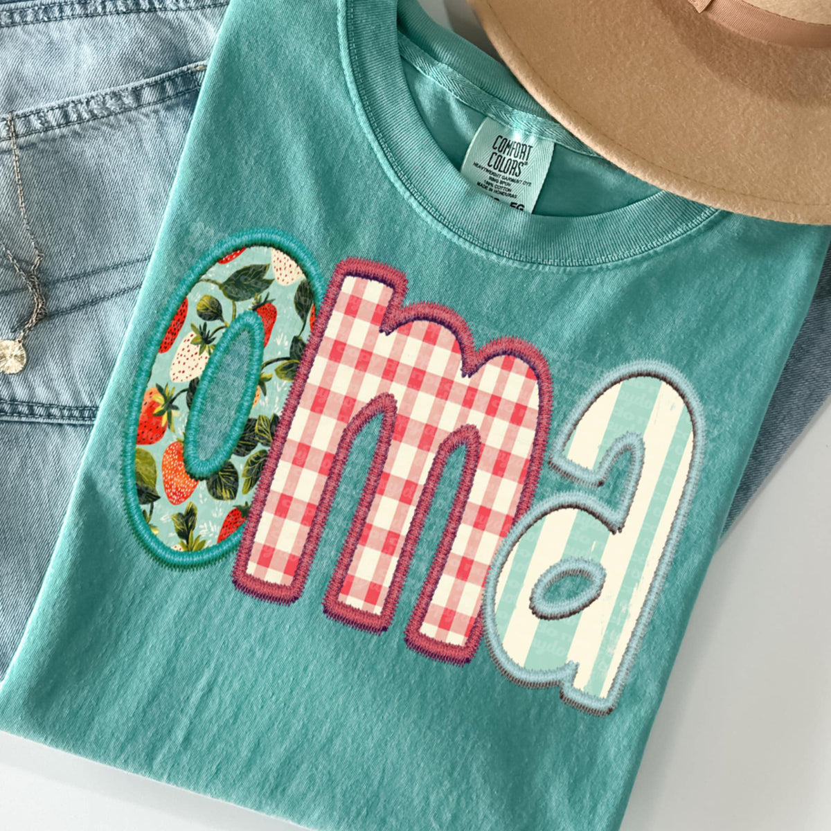 Oma strawberry patterns 95823 DTF transfer