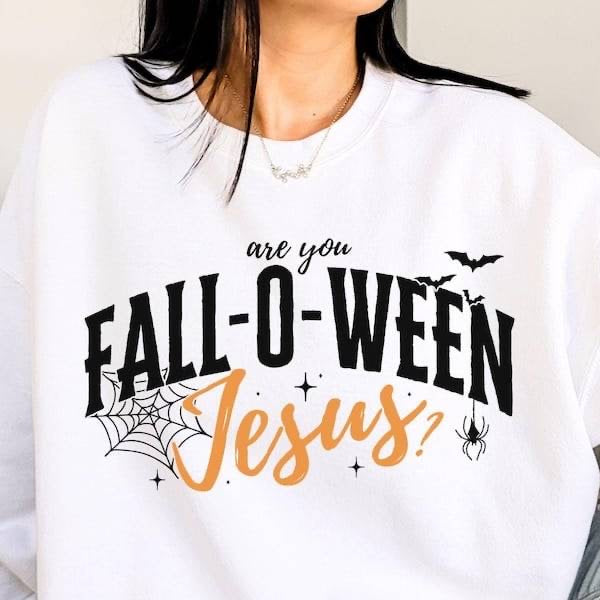 Are you fall-o-ween Jesus black and orange (KARTA) 62894 DTF transfer