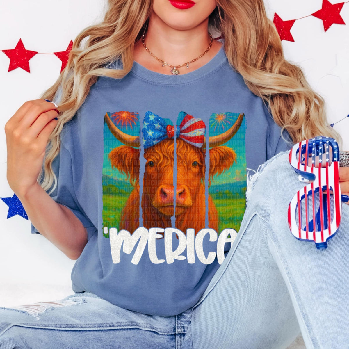 ‘Merica cow (SDD) 103011 DTF transfer