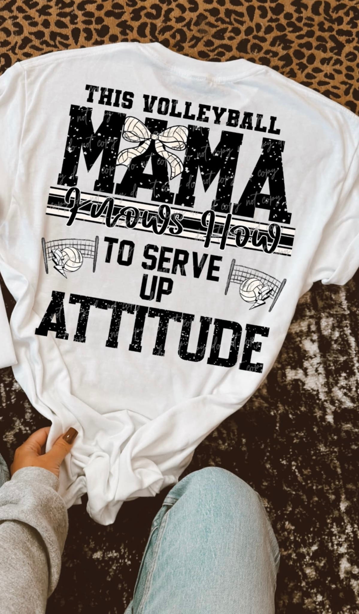 This volleyball mama knows how to serve up attitude BOW (VIRGO) 90573 DTF transfer