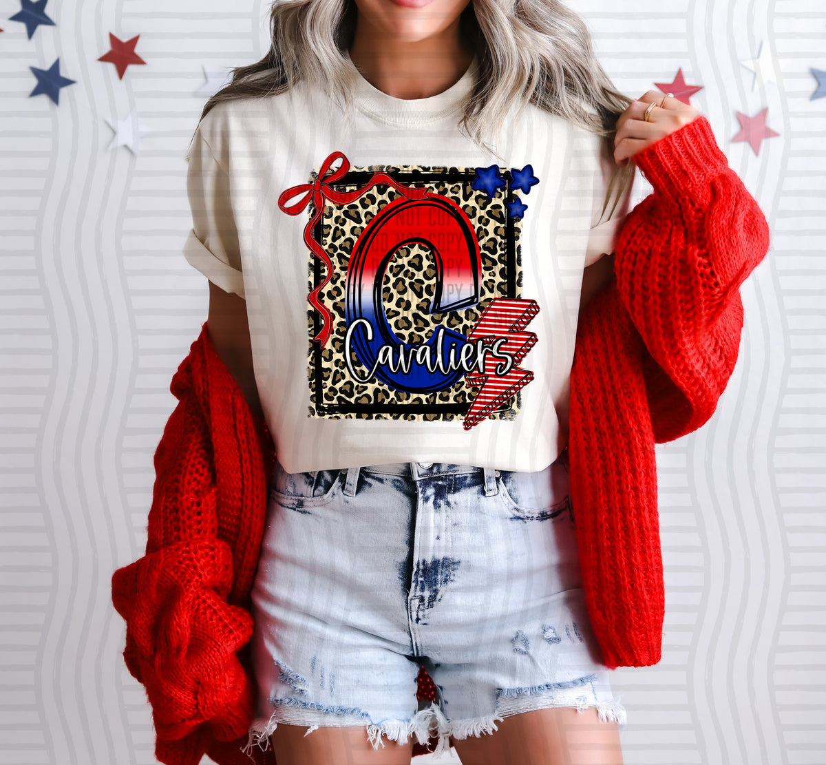 cavaliers Star Spangled Sass Mascots (Caplinger) DTF transfer