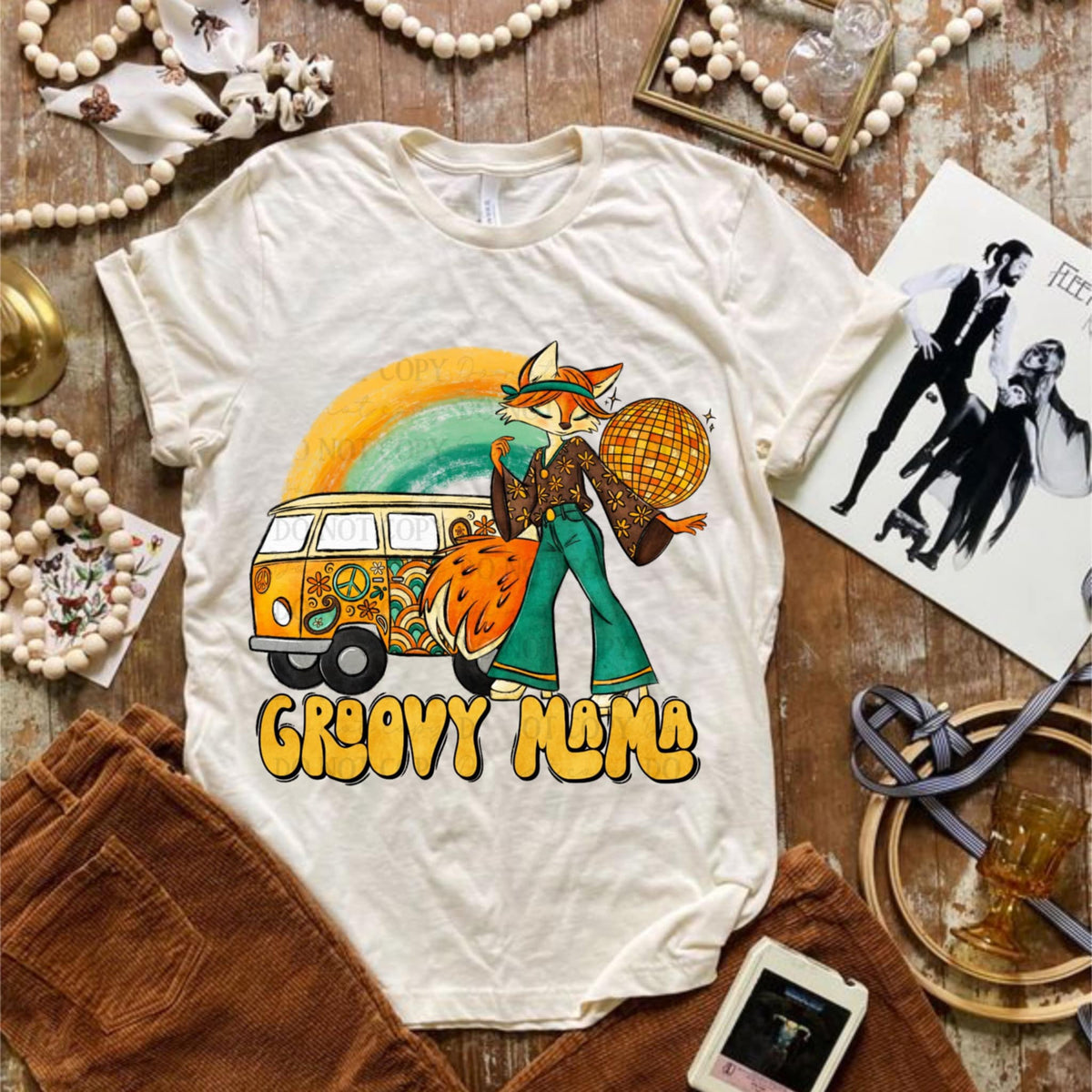 Groovy mama yellow font (ABD) 93175 DTF transfer