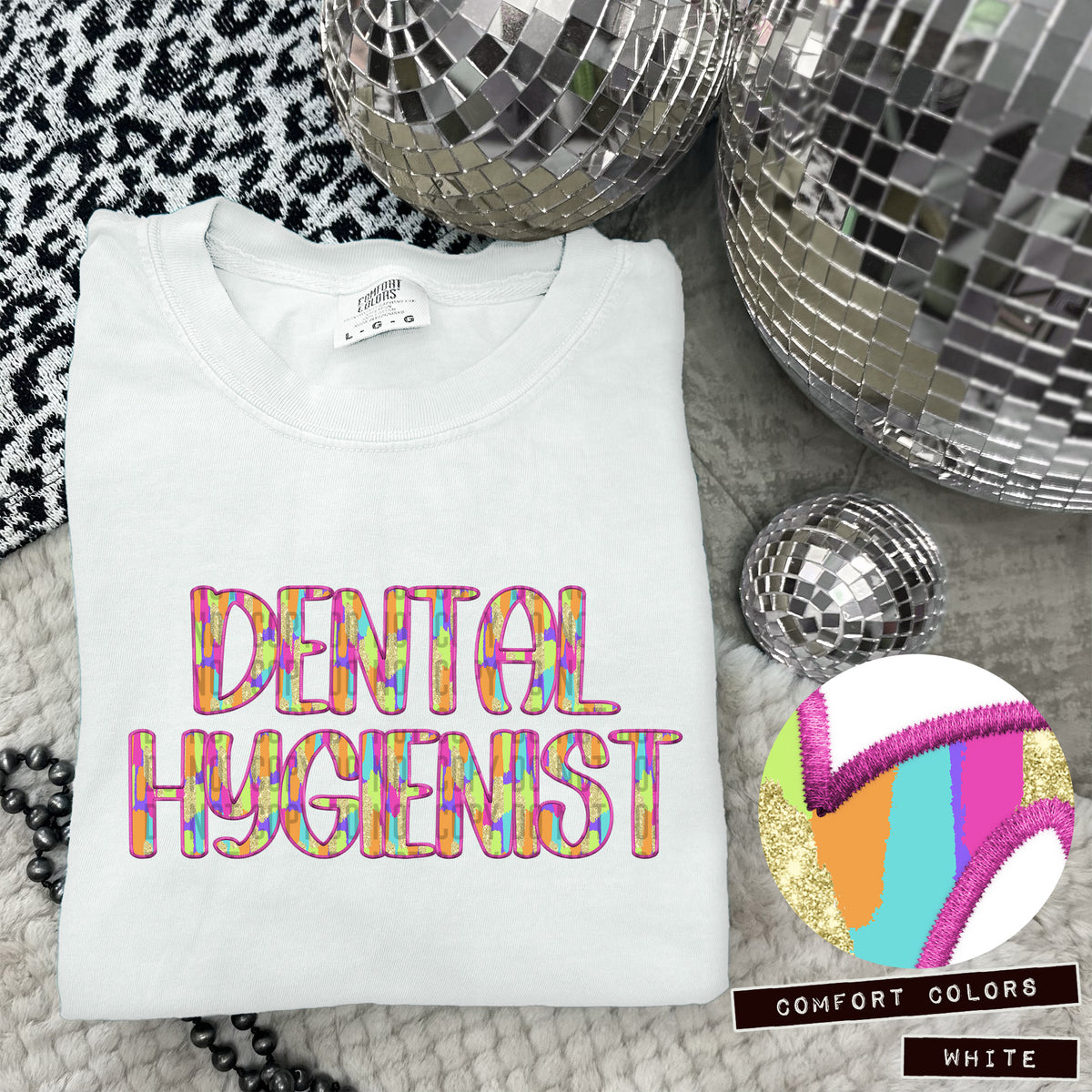 Dental Hygienist Juneberry Brushstrokes (Caplinger) DTF transfer