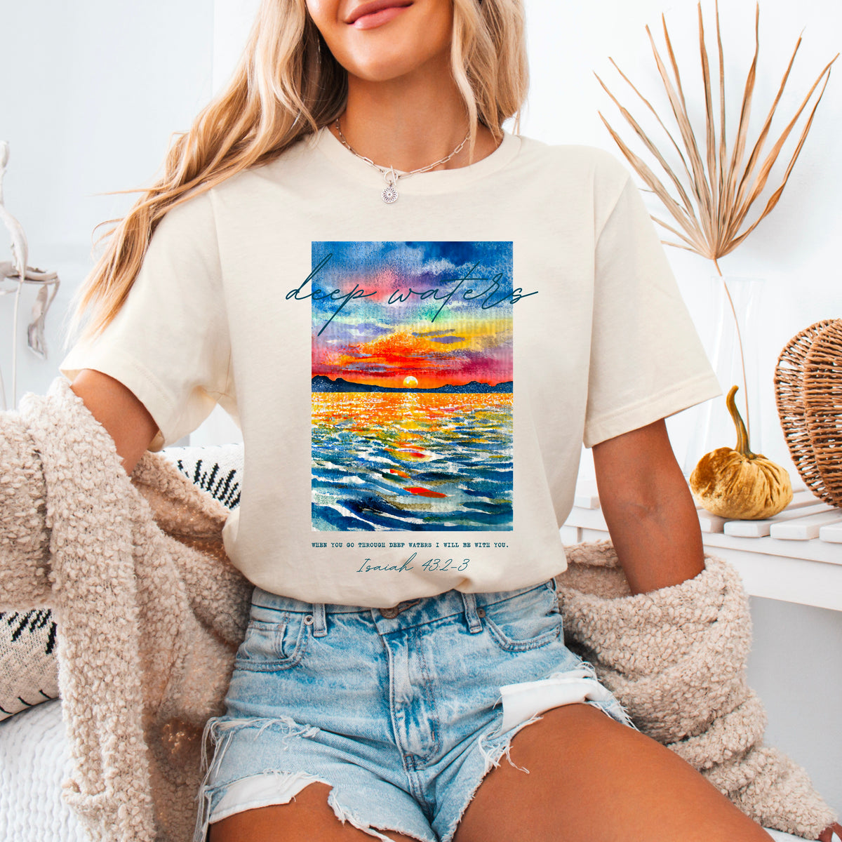 Deep waters sunset 94903 DTF transfer