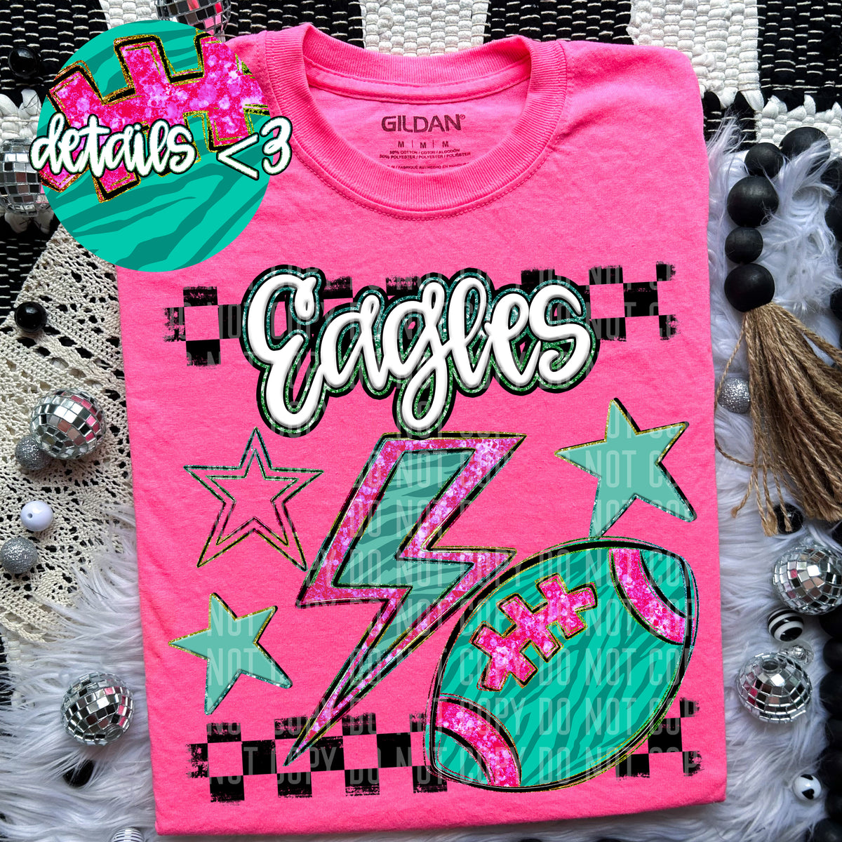 Eagles Rainbow Football (Caplinger) 97462 DTF transfer