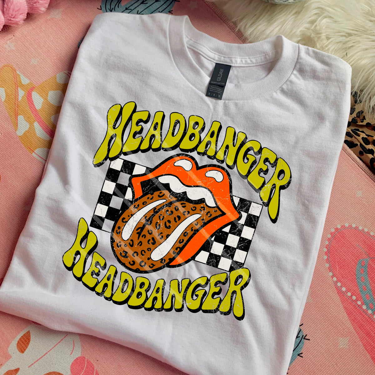 Headbanger Tongue DISRESSED (saved) 110422 DTF transfer