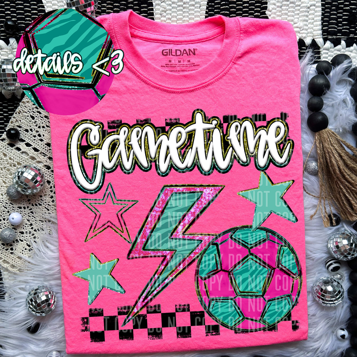 Gametime Rainbow Soccer (Caplinger) 97384 DTF transfer