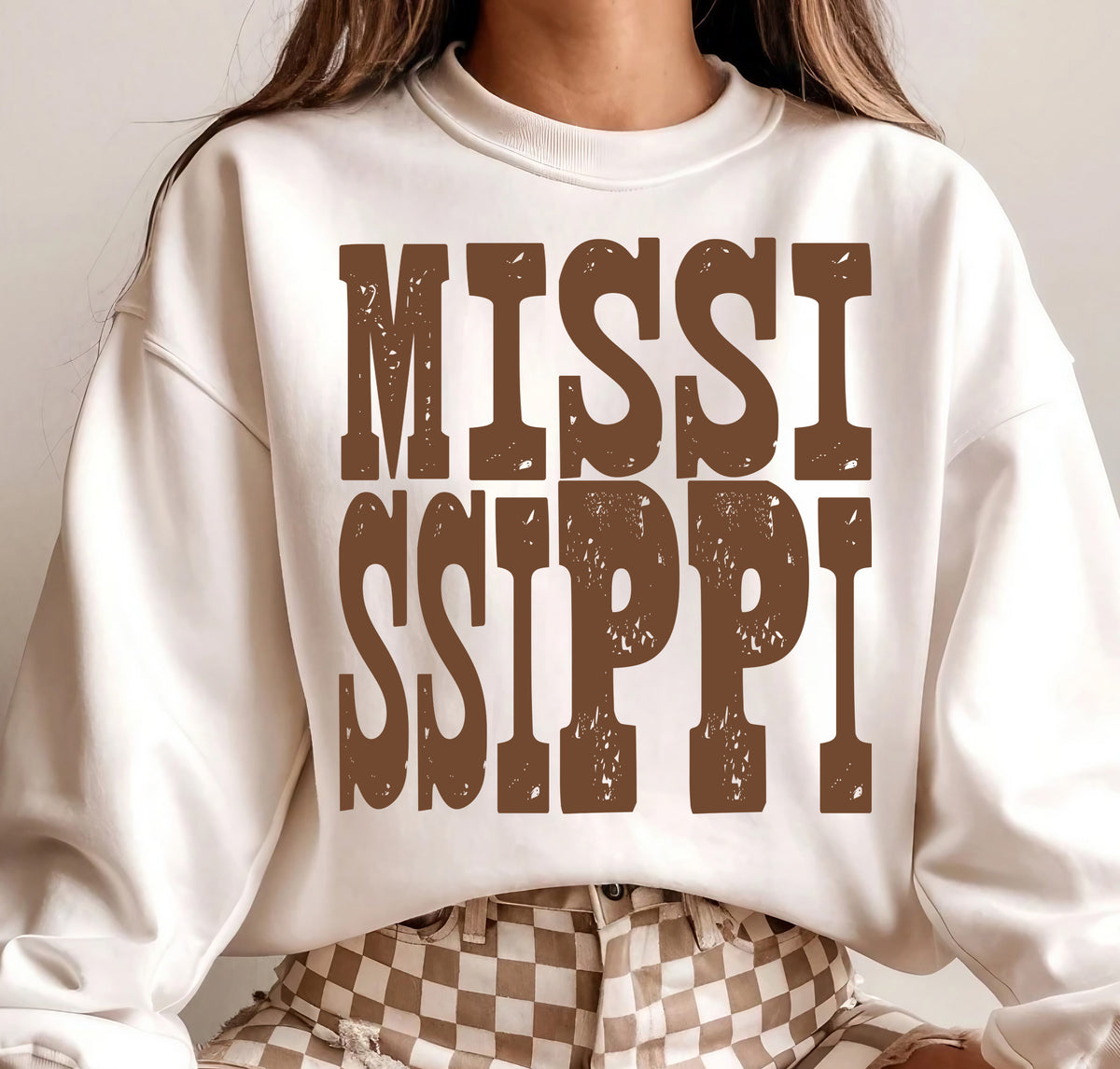 Mississippi Brown Grunge (S&G) DTF Transfer