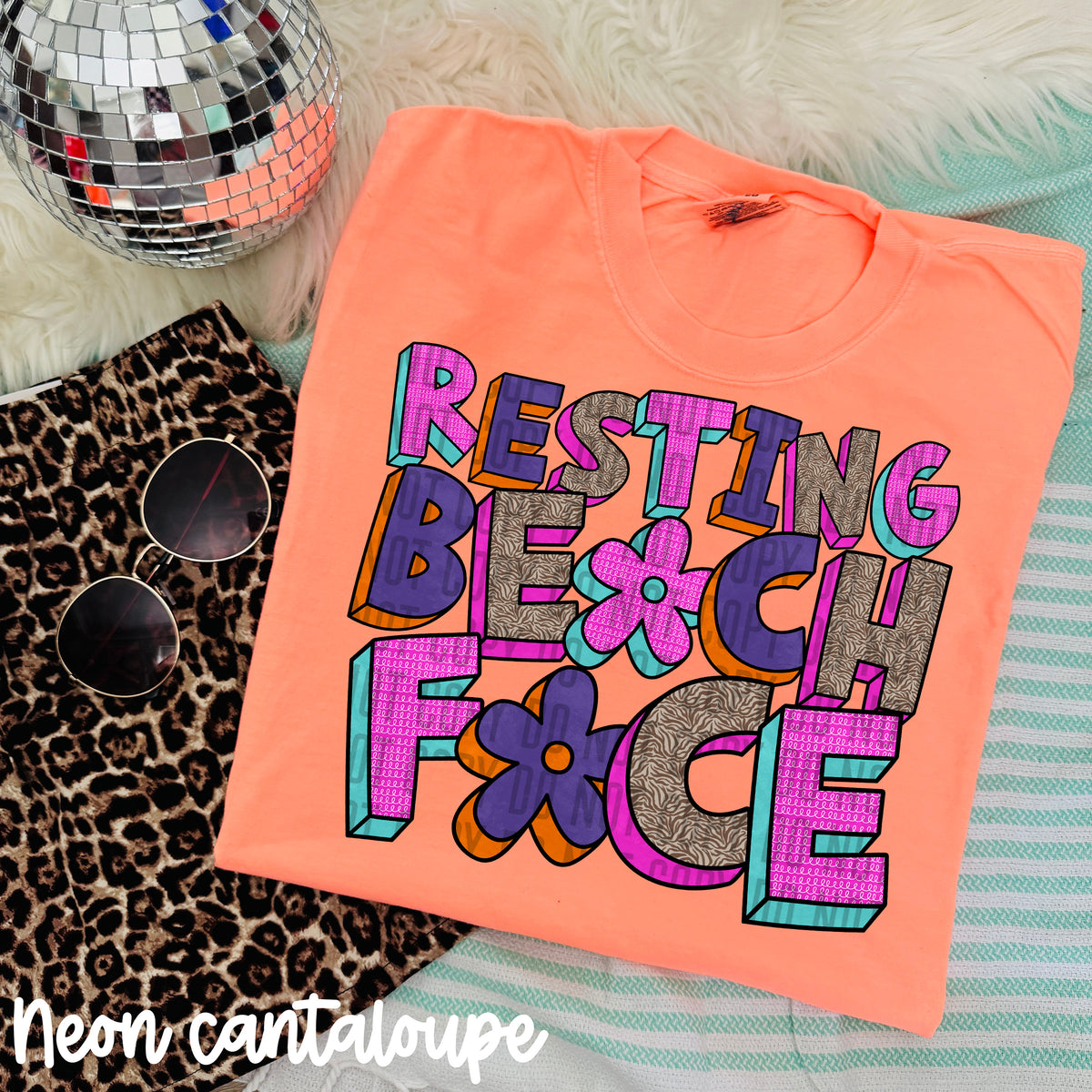 resting beach face purple blocks (caplinger) DTF