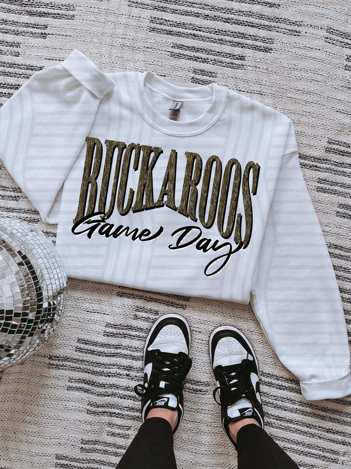 buckaroos game day arched camo font (Caplinger) DTF Transfer