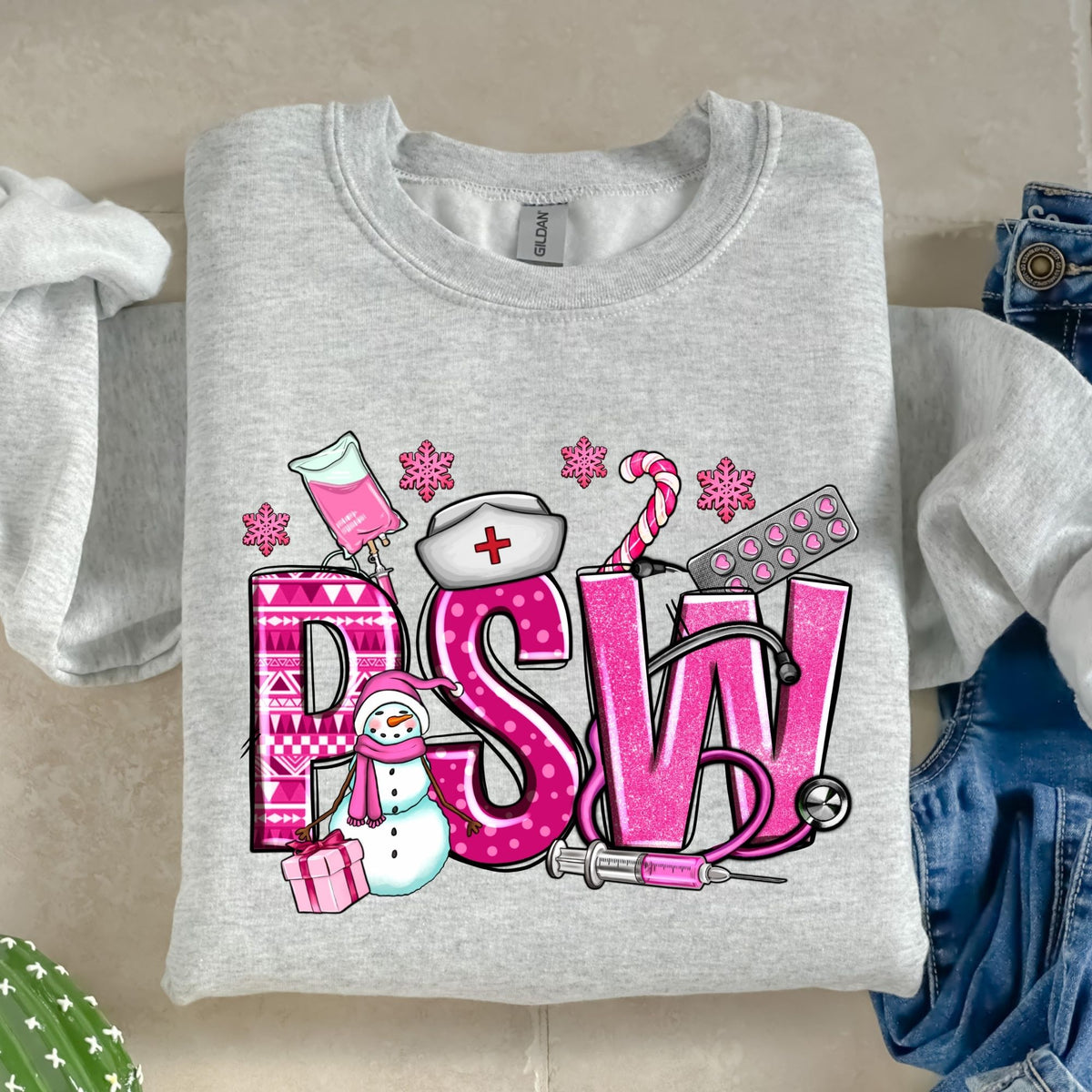 Pink PSW-38705-DTF transfer