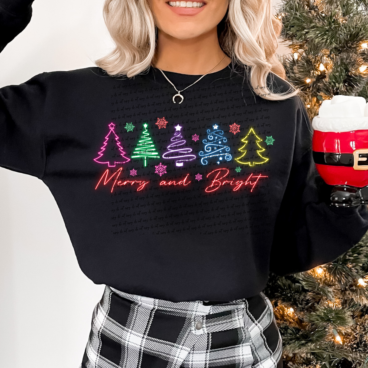 Neon Merry And Bright 68530 DTF Transfer