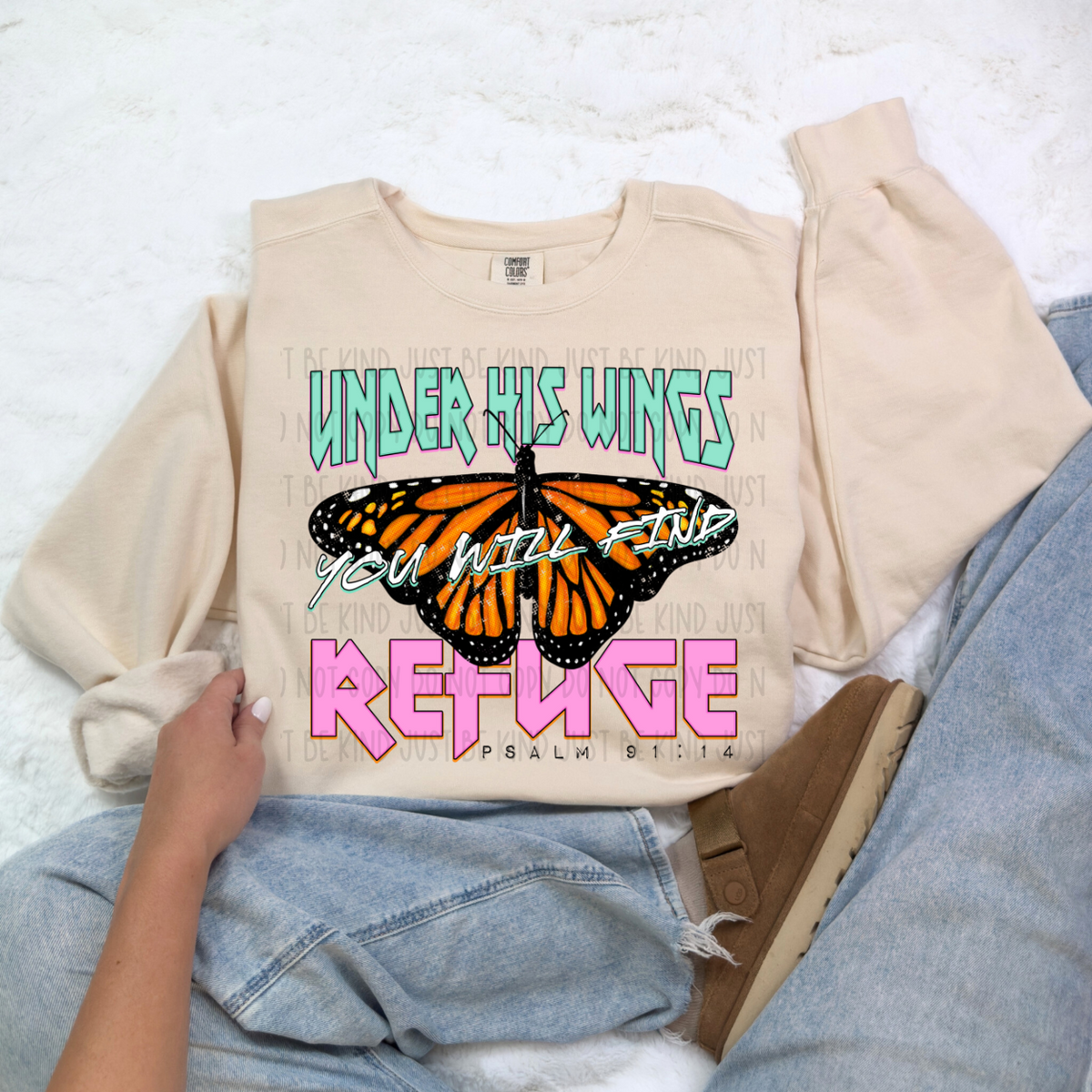 Under His Wings Refuge (DARK) (Kayndi) 78987 DTF Transfer
