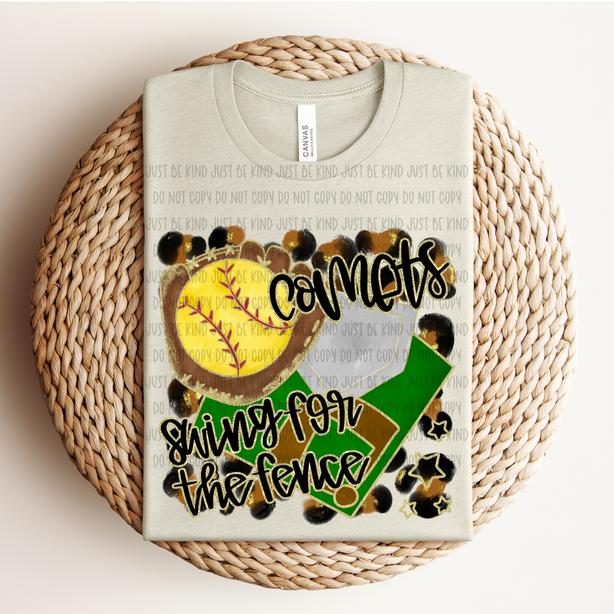 Softball Comets Swing For The Fence (Caplinger) 83464 DTF Transfer