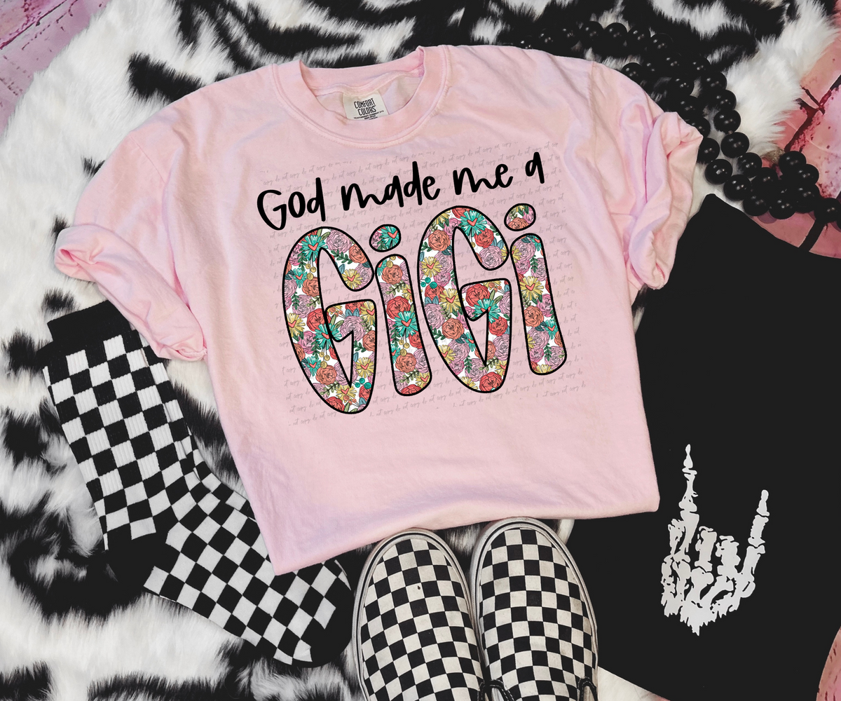 God made me a gigi florals 28777 DTF Transfer