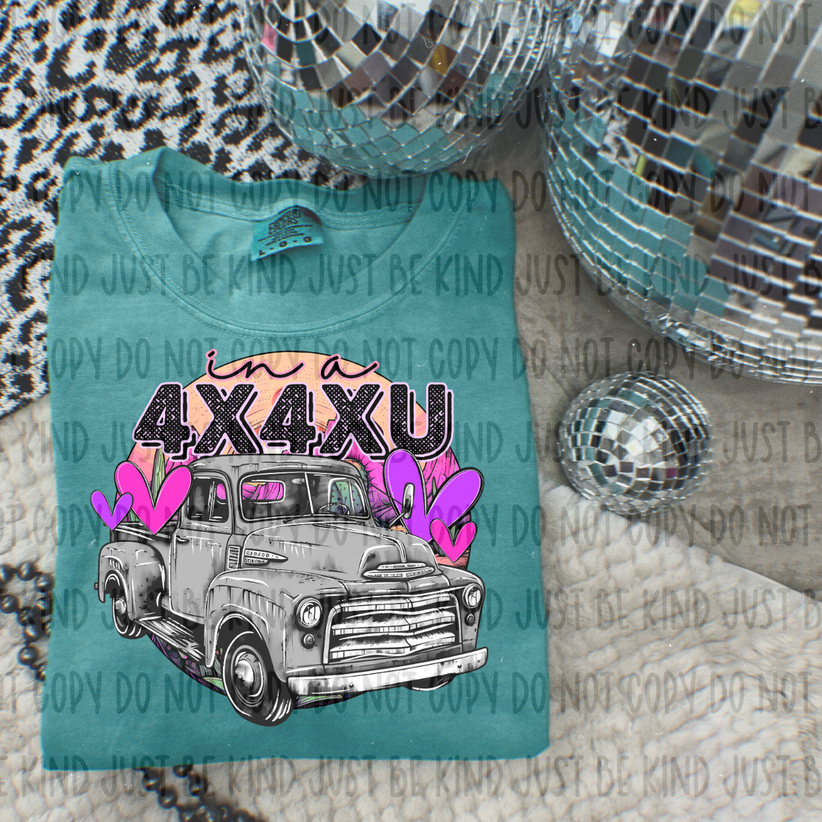4X4XU Gray Pickup (Revel) 72733 DTF Transfer