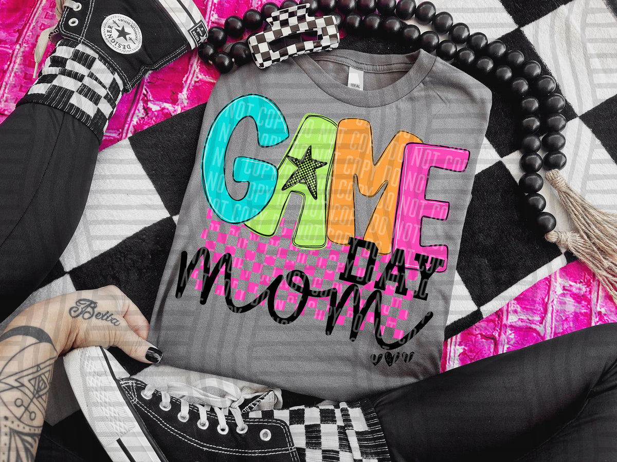 game day mom checkers (Caplinger) DTF Transfer