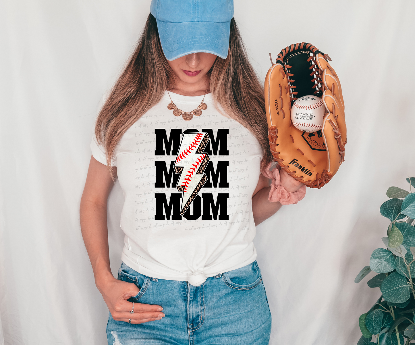 Mom baseball lightening bolt 28946 DTF Transfer