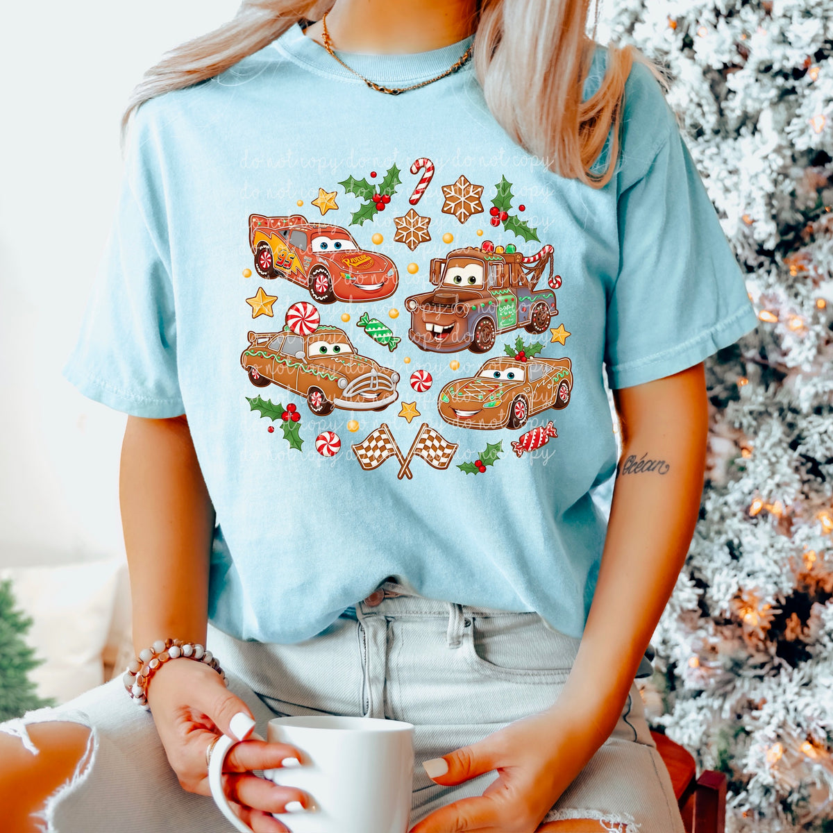 Gingerbread cars 115116 DTF transfer